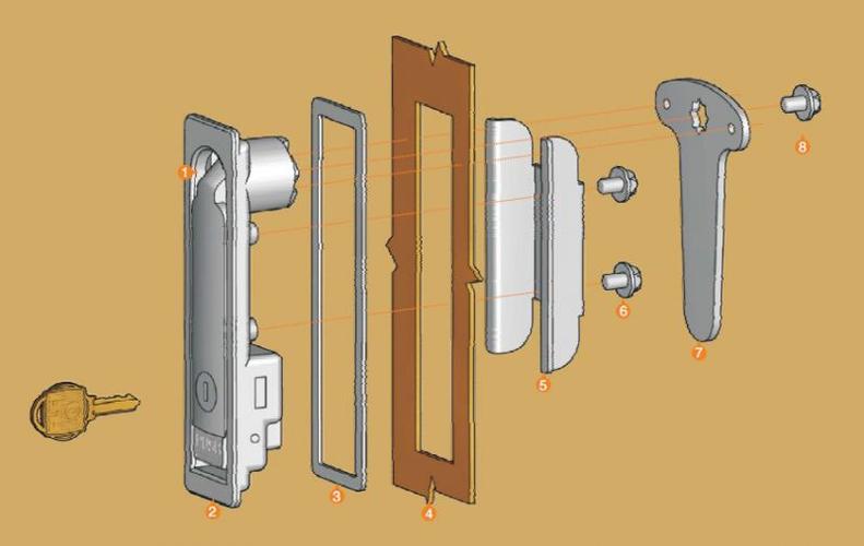 批发零售平面锁ms606-2 亮光锌合金门锁 工业电气柜专用锁具